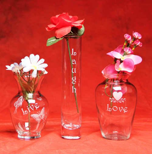 Live Laugh Love Vase Trio